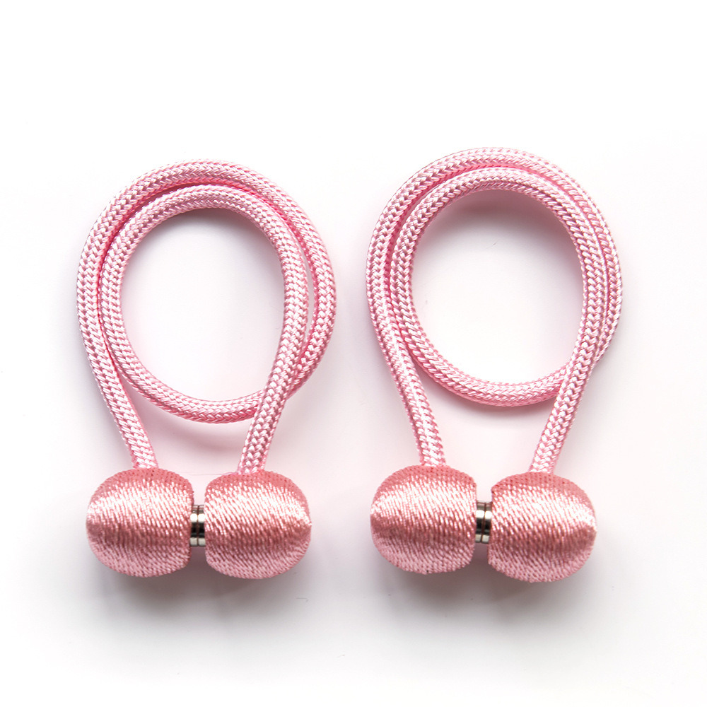 dropship 2Pcs Magnetic Curtain Ball Rods Accessoires Backs Holdbacks Buckle Clips Hook Holder Home Decor Tiebacks Tie Rope Accessory