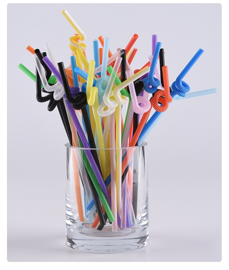dropship 30pcs/100pcs/125pcs Individually Wrapped Straws; Plastic Straws; Disposable Drinking Straws; Assorted Colors
