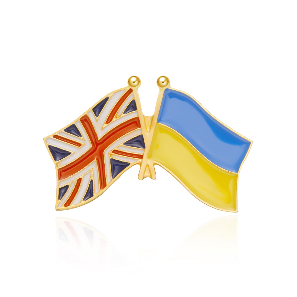 dropship Personality Ukraine Flag Brooch For Women Men Ukrainian National Map Blue Yellow Pins Patriotic Badges Coat Dress Lapel Jewelry