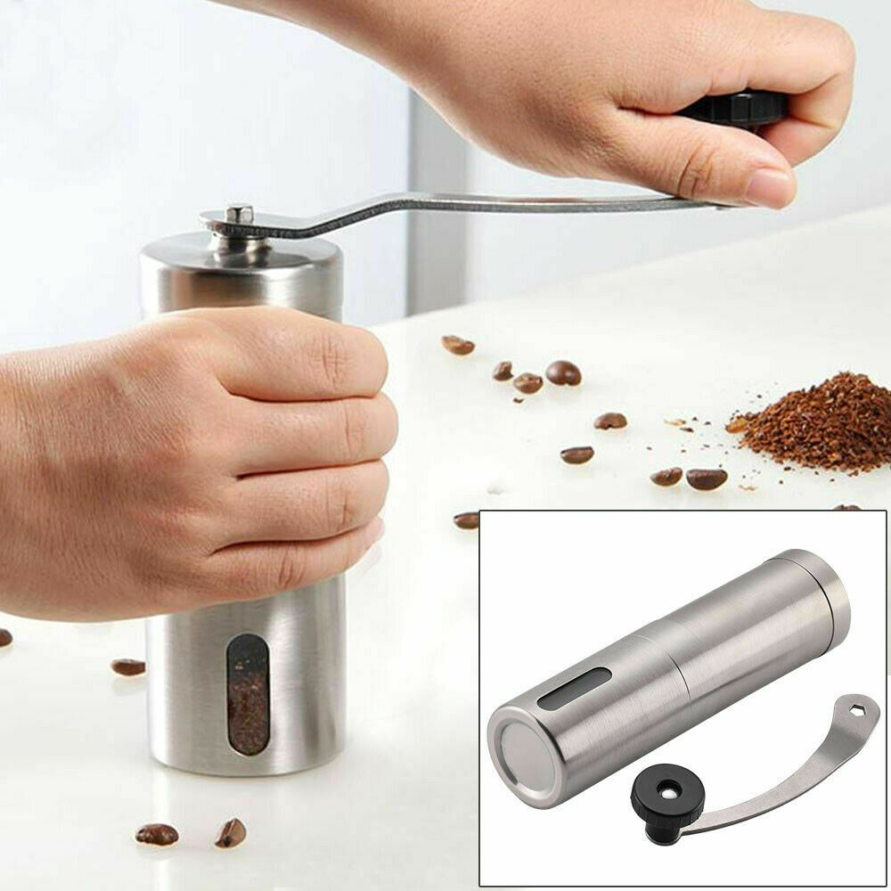 dropship Portable Home Manual Coffee Grinder Stainless Steel with Ceramic Burr Bean Mill