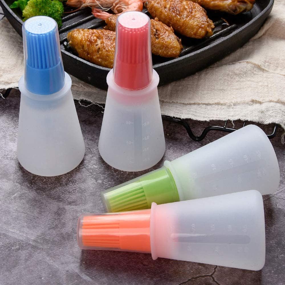 dropship Silicone Flat-bottomed Barbecue Oil Bottle Brush BBQ Brushes