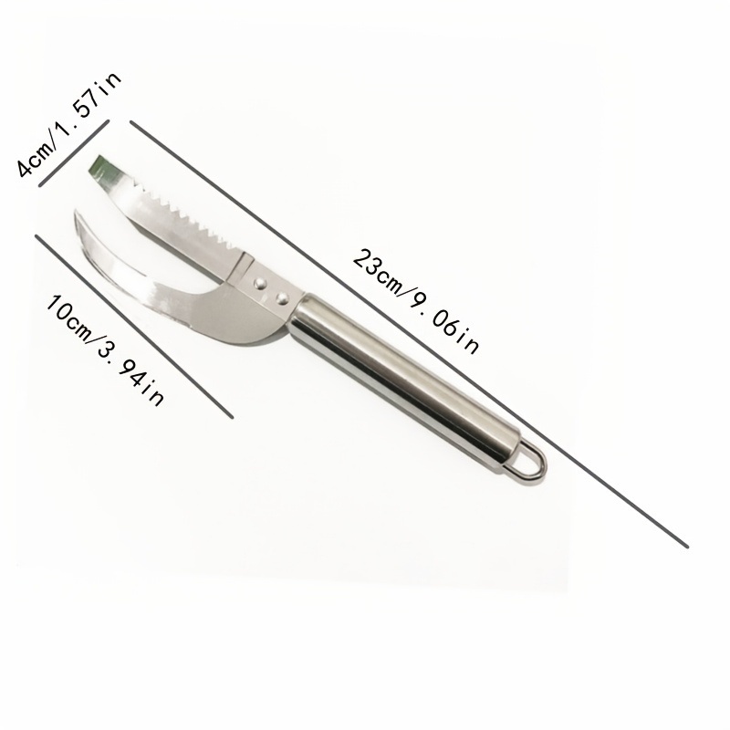 dropship 1pc Stainless Steel 3 In 1 Fish Scale Knife; Cut/Scrape/Dig Maw Knife Scale Scraper; Sawtooth Peelers; Scraping Boning Filleting