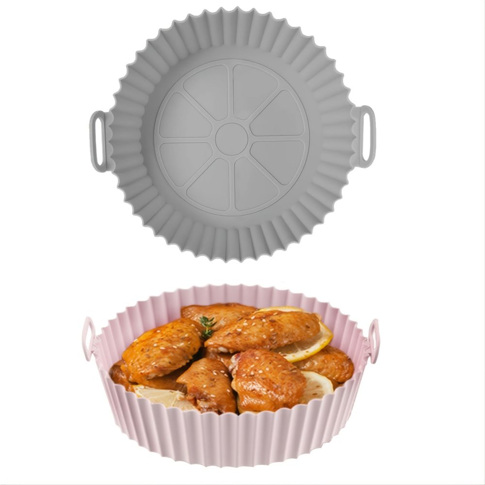 dropship 1/2pcs Air Fryer Silicone Pot; Reusable Air Fryer Liners; Silicone Air Fryer Basket; Food Safe Air Fryer Accessories