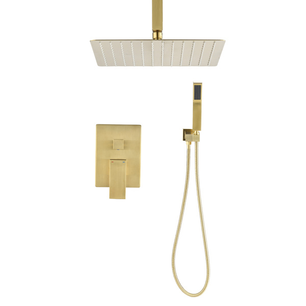 dropship Ceiling Mounted Shower System Combo Set with Handheld and 12"Shower head