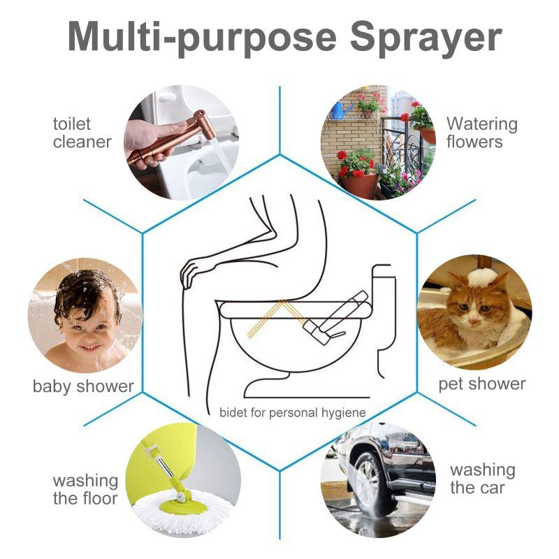 dropship Bathroom Fittings Handheld Cloth Diaper Sprayer Bidet Sprayer for Toilet