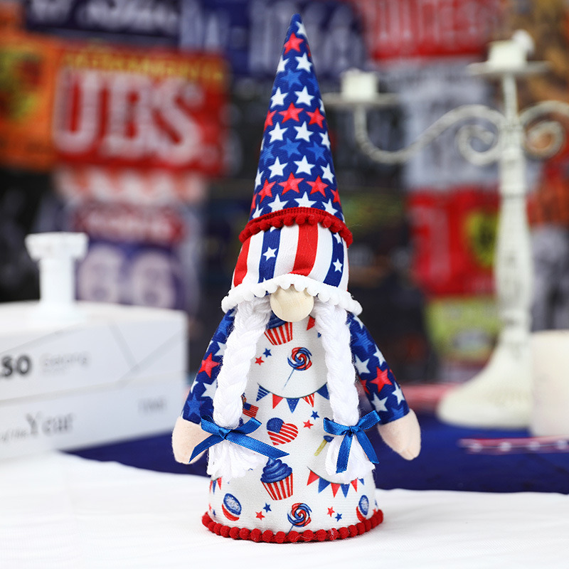 dropship 4th of July Gnomes Decorations for Home - 2 Pcs Handmade Swedish Tomte Gnomes Plush Doll