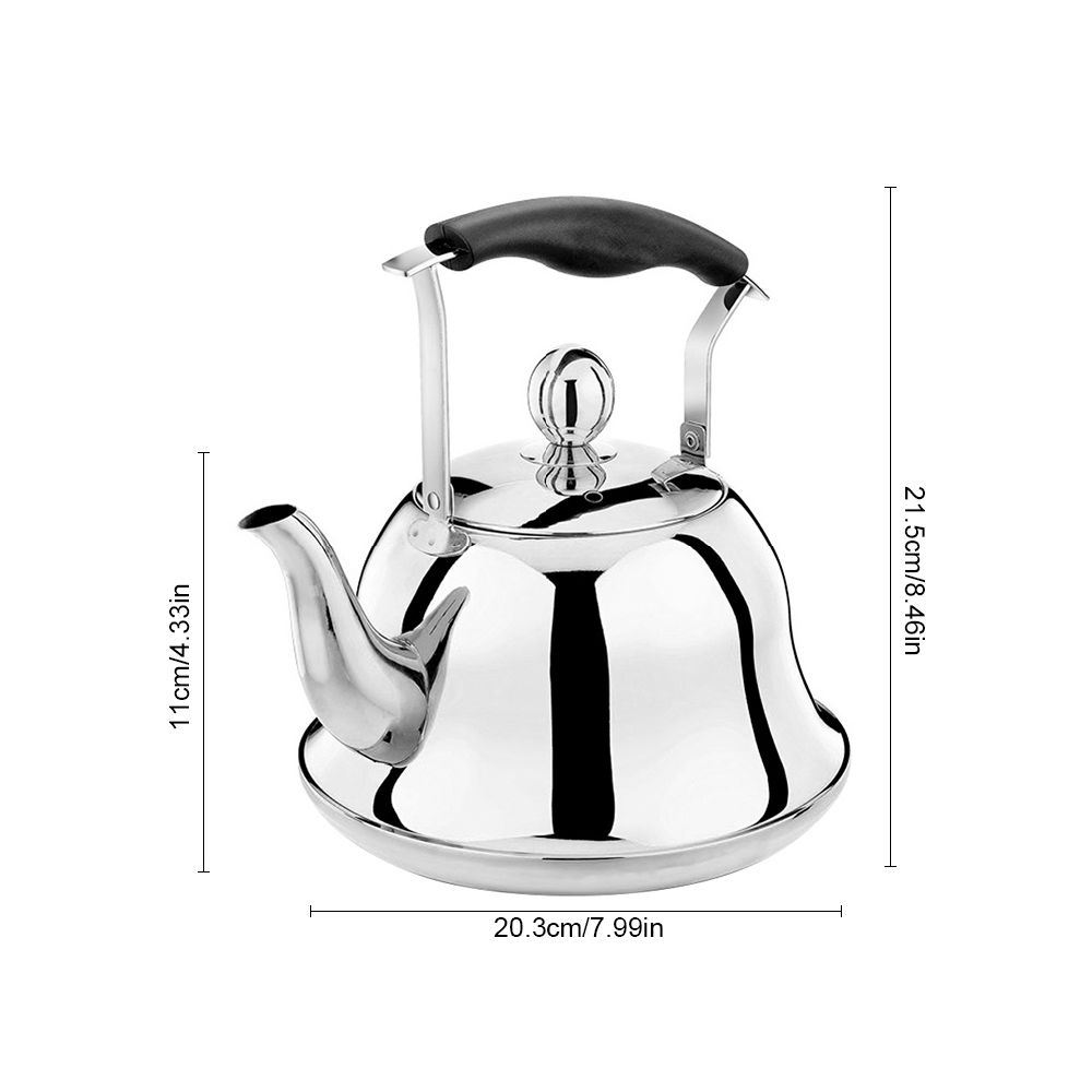 dropship 2L Whistling Kettle For Gas Stove Induction Cooker Stainless Steel Whistling Kettle Tea Kettle Water Bottle Coffee Tea Pot