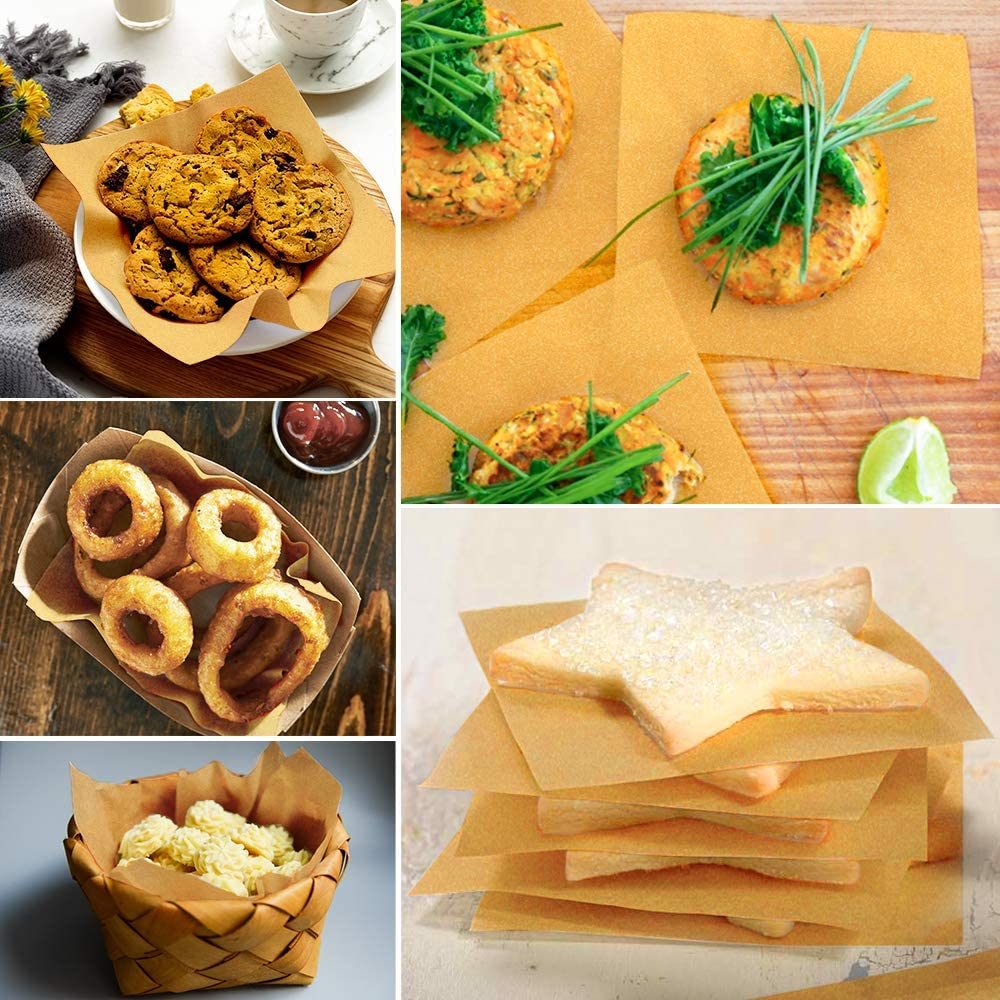 dropship 50pcs Parchment Squares 15cm*15cm; Non-stick Wax Paper; For Individual Storage Of Burger Patties; Biscuits And Other Foods