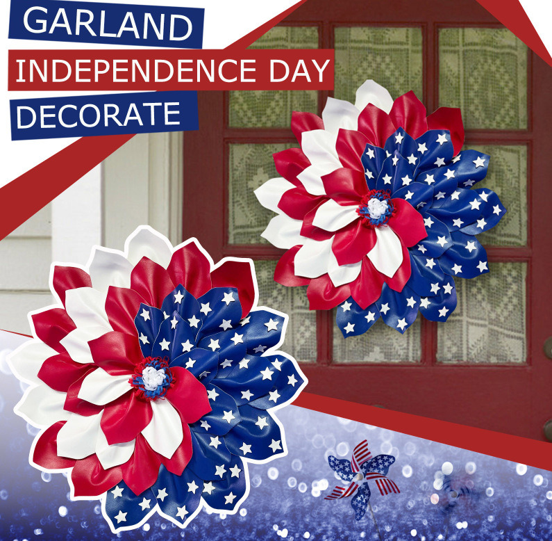 dropship Independence Day home Decor US Flag Garland National Day Christmas Family Decoration Scene Layout Props
