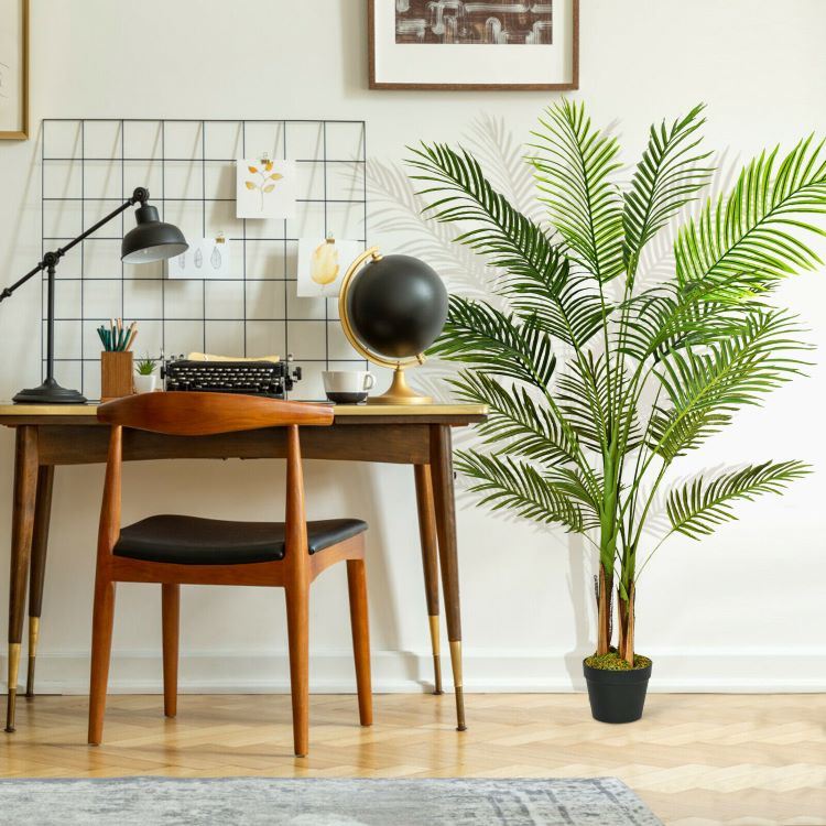 dropship Indoor Outdoor Decorative Accessories Artificial Areca Palm Decorative Silk Tree