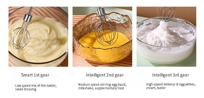 dropship Wireless Portable Electric Food Mixer 3 Speeds Automatic Whisk Dough Egg Beater Baking Cake Cream Whipper Kitchen Tool