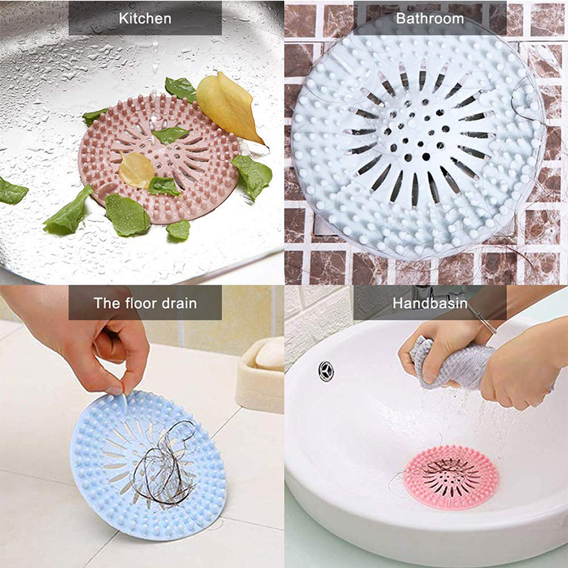 dropship Bathroom Hair Sink Filter Floor Drain Strainer Water Hair Stopper Bath Catcher Shower Cover Clog Kitchen Sink Anti-blocking