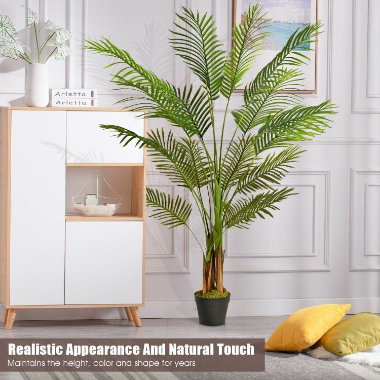dropship Indoor Outdoor Decorative Accessories Artificial Areca Palm Decorative Silk Tree