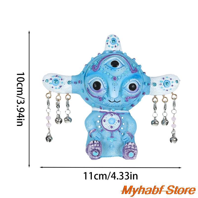 dropship DIY Fairy Elf Resin Statue Model Garden Alien Sculpture Desktop Ornaments Figurine Garden Home Decor Crafts Gifts 10*10*4cm