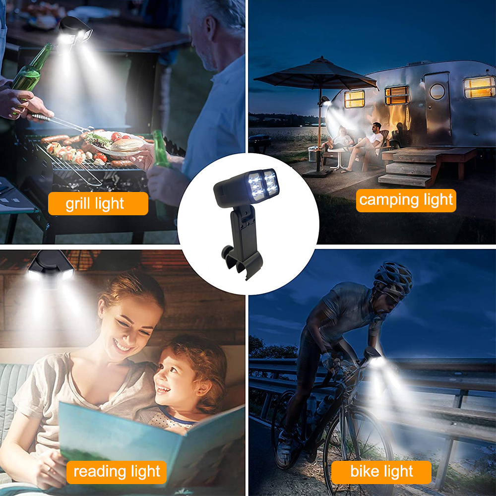 dropship Portable BBQ Grill Light LED Lights Flashlight Lighting Lamp with Handle Mount Clip for Barbecue Grilling Outdoor Accessory