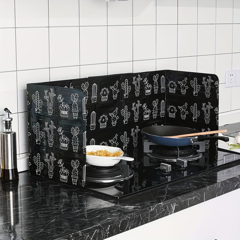 dropship 1pc Aluminum Foldable Splash-proof Net; Kitchen Tools; Gas Stove Bezel; Frying Pot; Oil-proof And Splash-proof Net; Kitchen Accessories