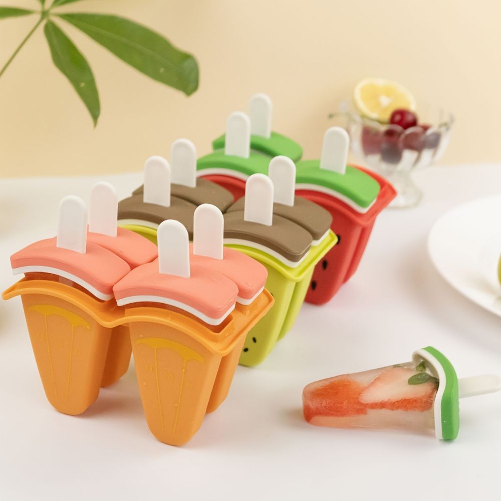 dropship 1pc Homemade Fruit Popsicles Molds; Ice Pop Molds; Easy Release Ice Cream Popsicle Molds; Reusable Popsicle Molds; BPA Free