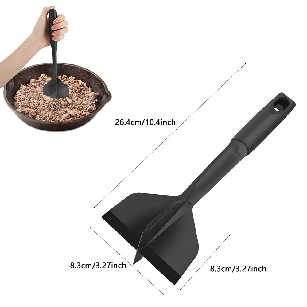 dropship 1pc Meat Chopper; Hamburger Chopper; Heat Resistant Meat Masher; Ground Beef Smasher; Meat Chopper For Ground Beef; Turkey; Meat; Potato Masher Kitchen Gadgets And Utensil
