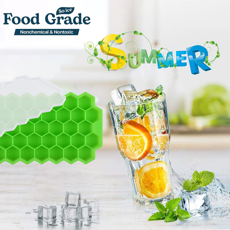 dropship 1pc Ice Tray Mold Honeycomb Silicone Ice Tray Hexagonal Ice Tray 37 Honeycomb Ice Trays