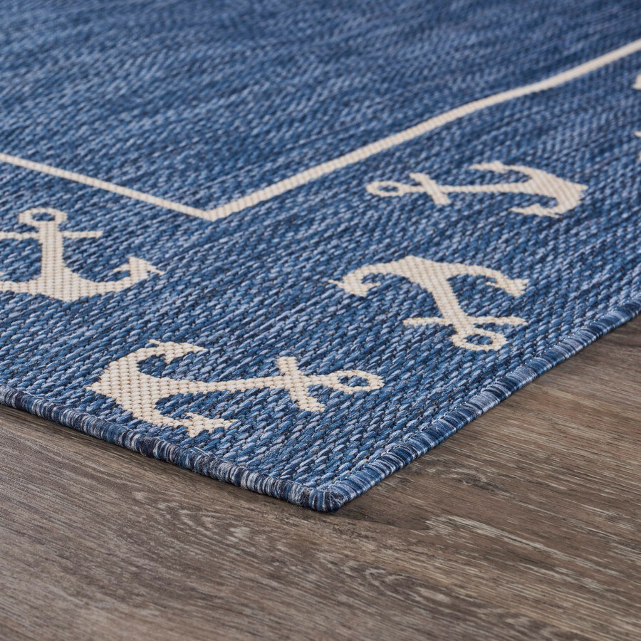 dropship Home Decor Coastal Bordered Coral Reef Indoor/Outdoor Accent Rug
