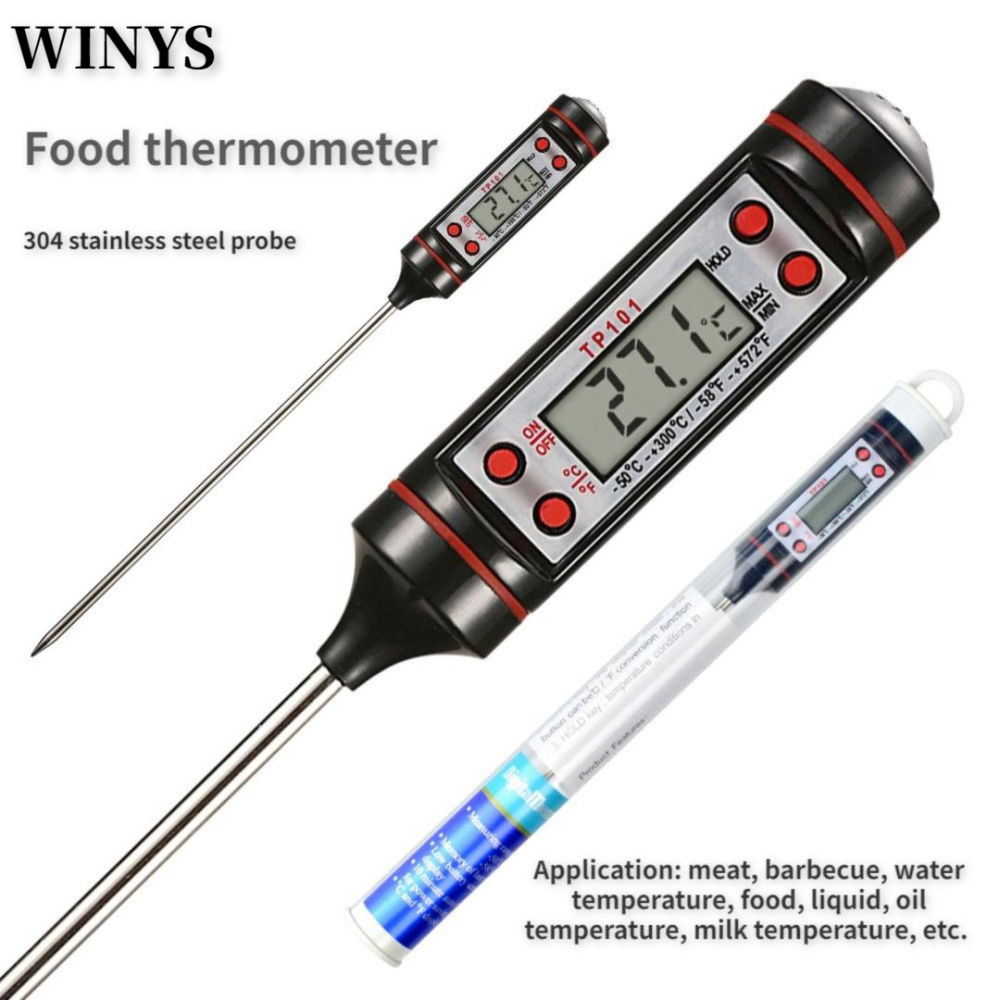 dropship 1pc Kitchen Meat Thermometer With Probe, Digital LCD Display For Food Baking, BBQ, And Liquids - Multi-functional Thermometer Pen With High Accuracy And Instant Read