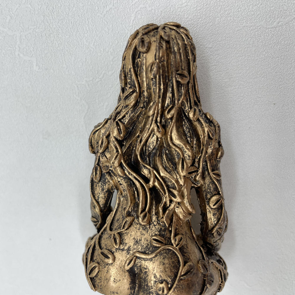 dropship Mother Earth Statue Mini Gaia Fairy Decorative Buddha Statue Decorative Figurines Goddess Healing Chakra Meditation Home Decor