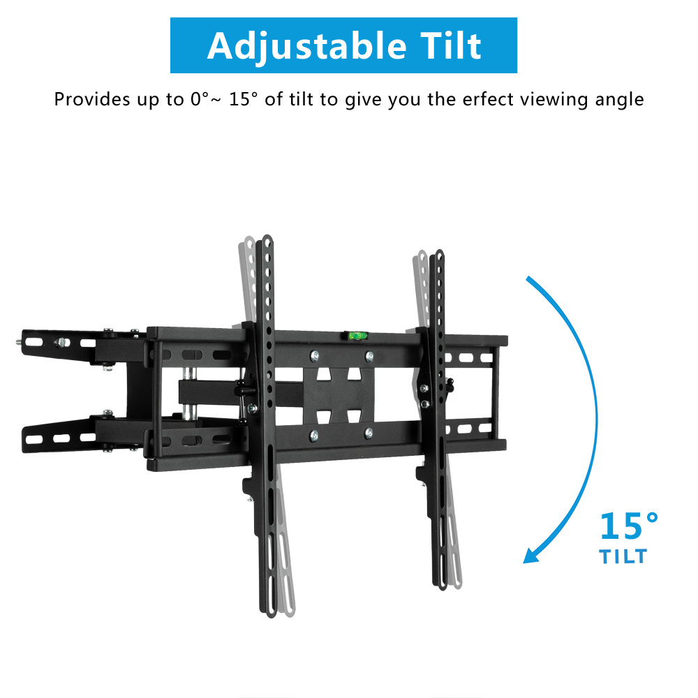 dropship LEADZM TMDS-204 32"-70" 110Lbs VESA600*400 Full Motion TV Wall Mount Tilt Range 0-15° YF