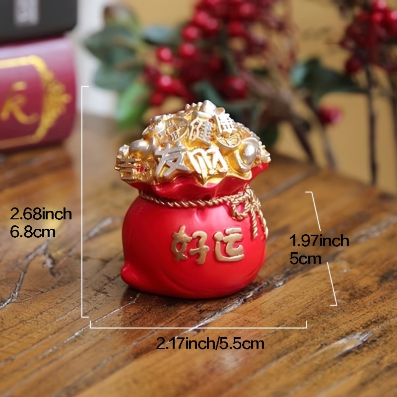 dropship 1pc Resin Wealth Tree Ornaments (2.68"×2.17"1.97"); Treasure Basin; Home Decorations; Holiday Gifts