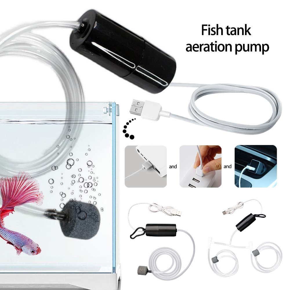 dropship Aquarium Oxygen Air Pump Fish Tank USB Silent Air Compressor Aerator Portable Mini Small Oxygenator Aquarium Accessories 1W 5v