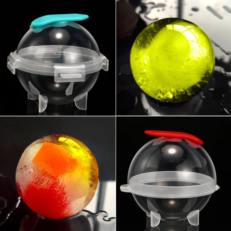 dropship 4pcs Whisky Ice Ball Mold; Round Ice Cube Mold; Random Color
