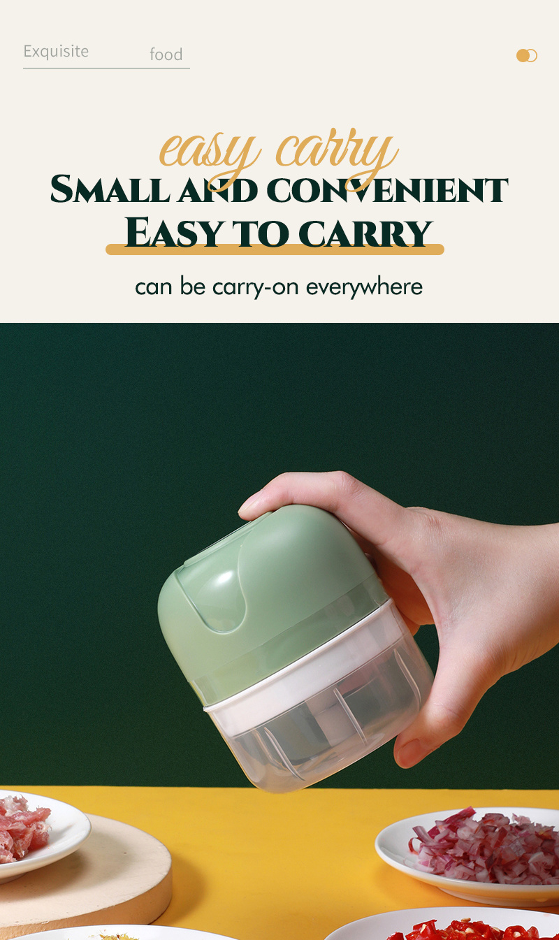 dropship 1pc Electric Garlic Pounder Garlic Meat Grinder Mini Garlic Cutter Household Kitchen Tool