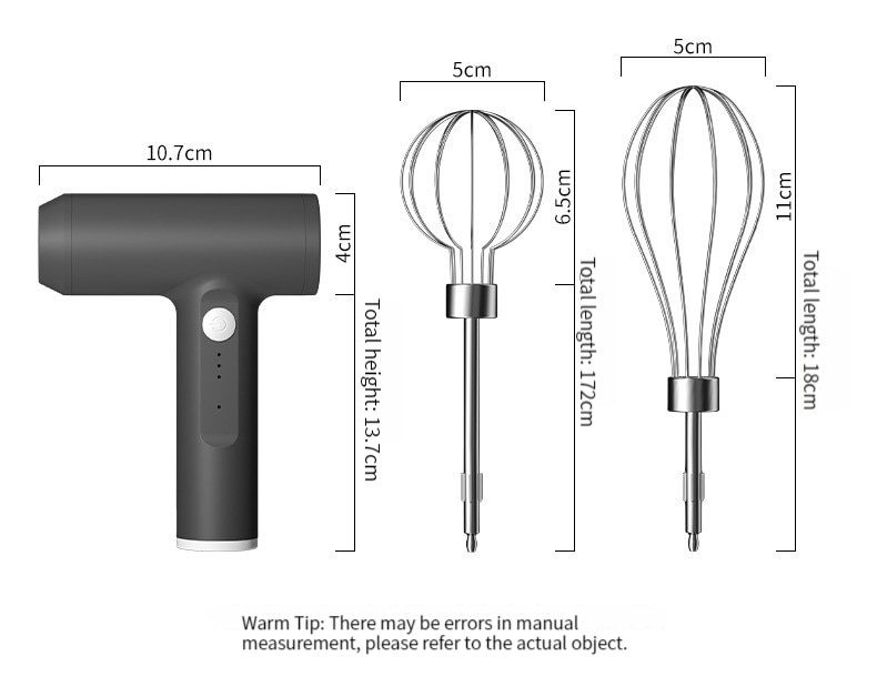 dropship Wireless Electric Food Mixer Portable 3 Speeds Egg Beater Baking Dough Cake Cream Mixer Kitchen Tools