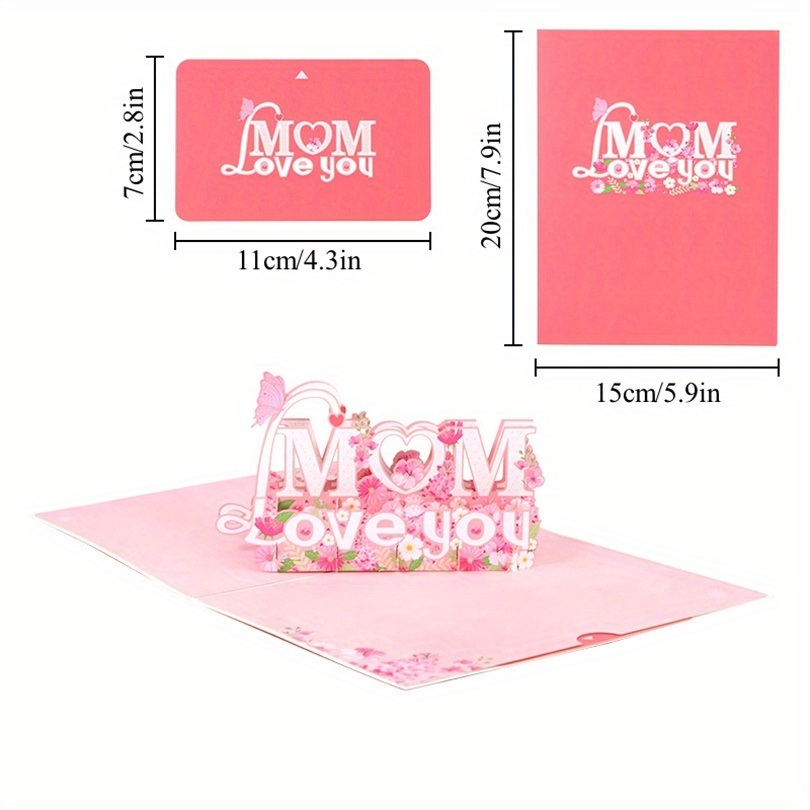 dropship 1pc Creative Happy Mother's Day Greeting Card; 3D Blessing Card Paper Carving Best Mom Ever Thank You Card