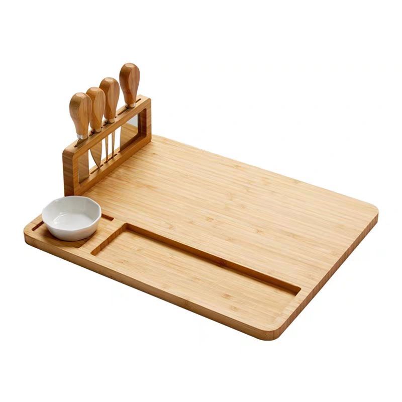 dropship Kitchen Bamboo Cheese Board Set Natural Bamboo Cutting Board