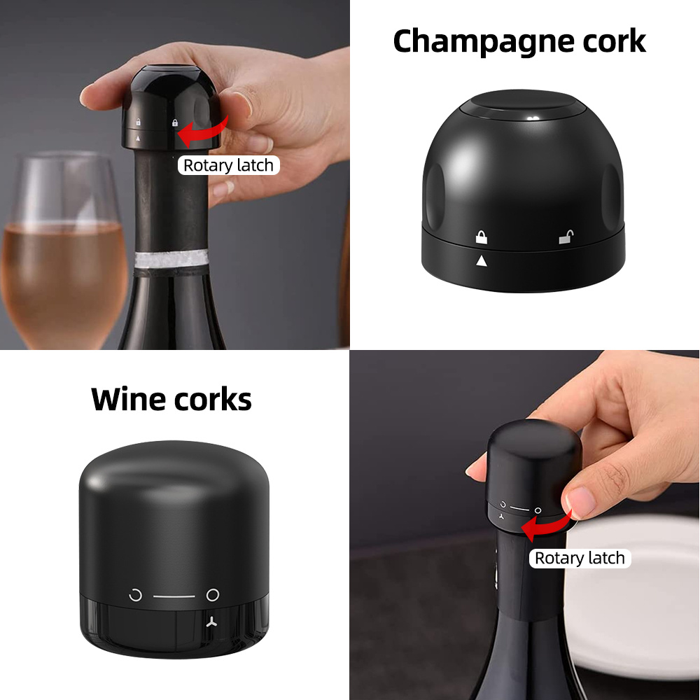 dropship 2/3 Pack Vacuum Red Wine Bottle Cap Stopper Silicone Sealed Champagne Leak-proof Retain Freshness Wine Plug Gift for Wine Lovers