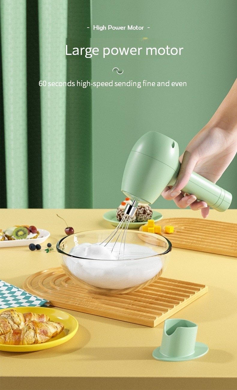 dropship Wireless Portable Electric Food Mixer 3 Speeds Automatic Whisk Dough Egg Beater Baking Cake Cream Whipper Kitchen Tool