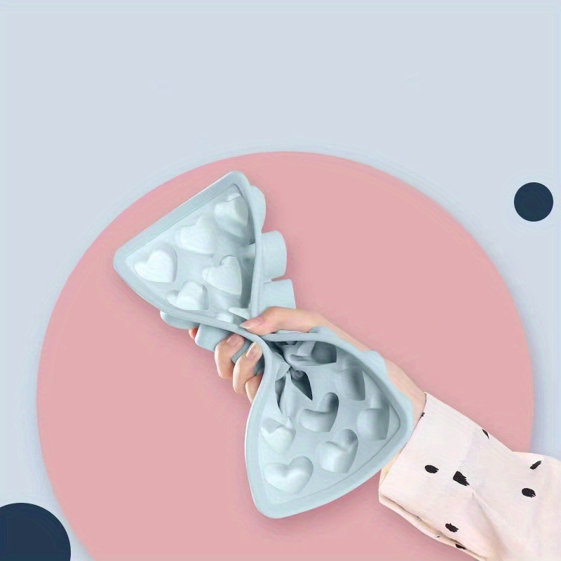dropship 1pc Silicone Heart-shaped Ice Tray Ice Cube Mold Homemade Ice Cube Box Refrigerator Ice Maker