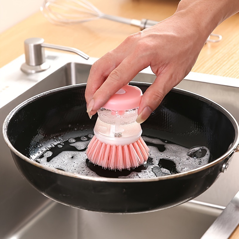 dropship Cleaning Brush; A Multi-functional Brush That Automatically Adds Detergent; Used For Washing Dishes; Brushing Pots; And Brushing Basins