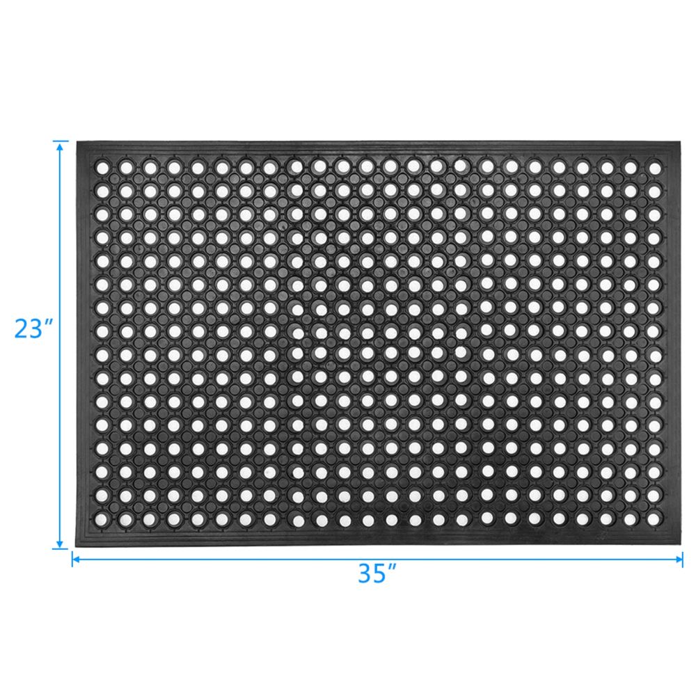 dropship Free shipping Bar Kitchen Industrial Multi-functional Anti-fatigue Drainage Rubber Non-slip Hexagonal Mat 60*90cm
