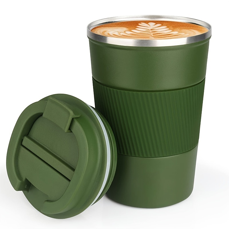 dropship 1pc; Stainless Steel Vacuum Insulated Tumbler; Coffee Travel Mug Spill Proof With Lid; Thermos Cup For Keep Hot/Ice Coffee; Tea And Beer