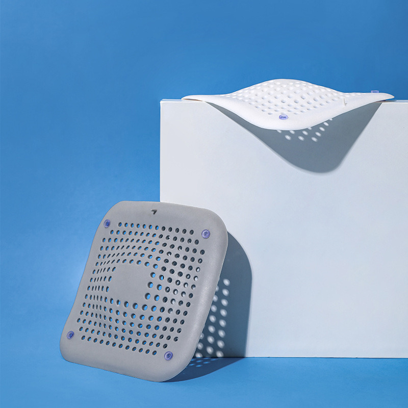 dropship Square Hair Drain Cover for Filter Shower; Drain Protection Flat Strainer Stopper with 4 Suction Cups; Sink Drain for Bathroom