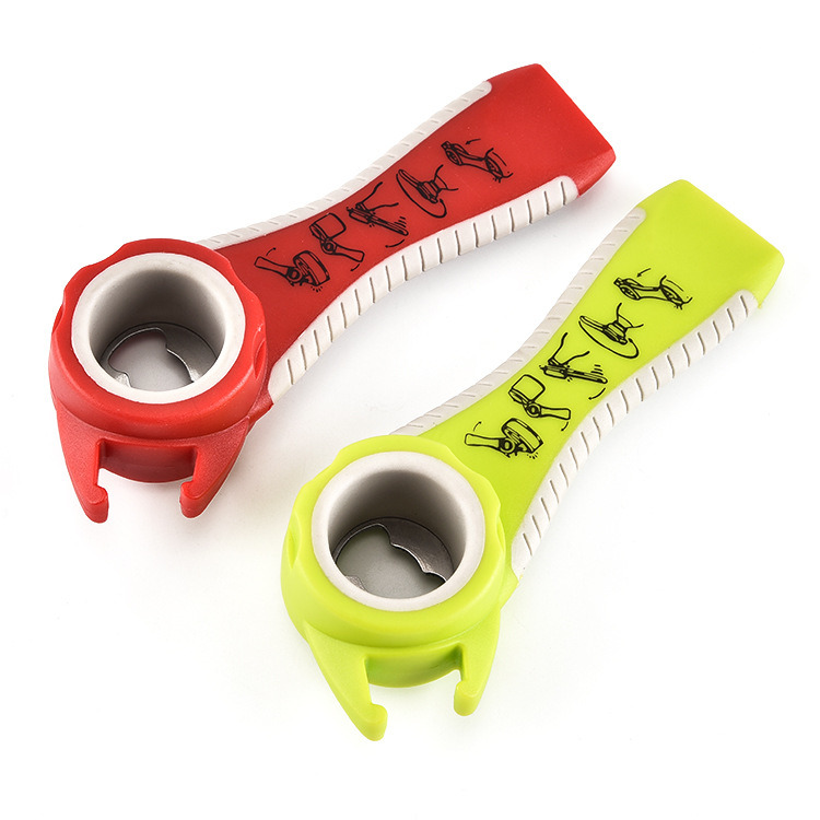 dropship 5 in 1 Multi function Stainless Steel plastic Can jar bottle open can Opener Ring Bottle Opener