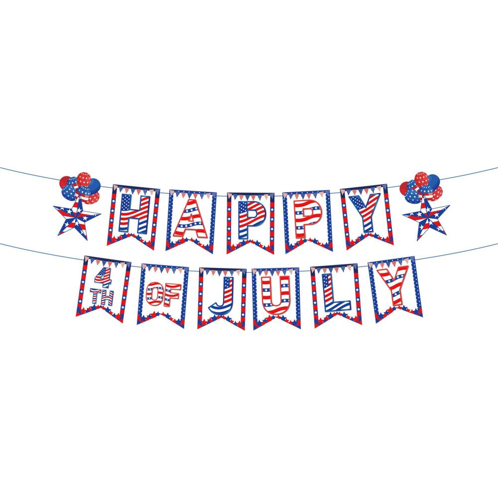 dropship American Independence Day Hat Balloon National Flag Disposable Tableware Set Happy 4th Of July USA National Day Party Decor