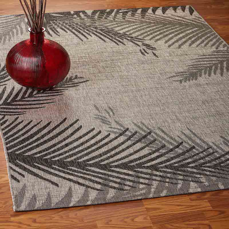 dropship Home Decor Indoor/Outdoor Accent Rug Touch Of Palm Accent Rug