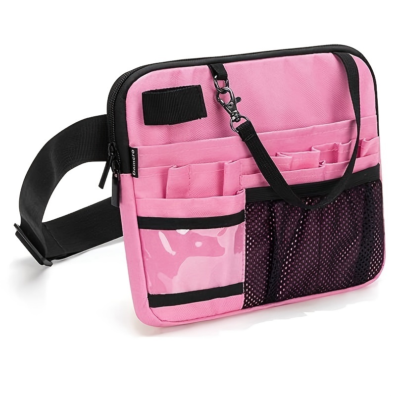 dropship 1pc Waist Bag With Medical Equipment Pocket Nurse Waist Bag Tool Belt; OPP Bag Packaging; Pink