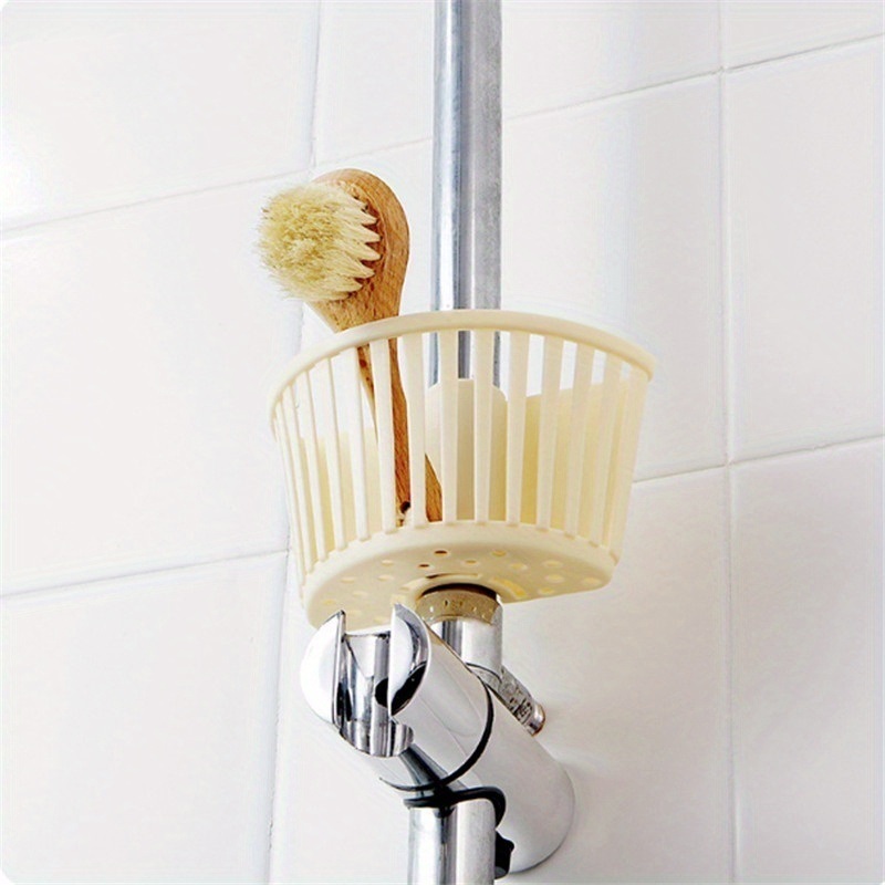 dropship 1PC Sink Plastic Hanging Basket; Faucet Rack Drainer Sponge Storage Rack Spout Holder Kitchen Bathroom Rack; 2.75*4.92in