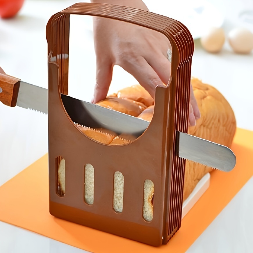 dropship 1pc Adjustable Bread; Delicate Designed Easy-storage And Space-saving Bread Cutting Tool For Slicing Bread ; Bagel; Loaf; Kitchen Accessories