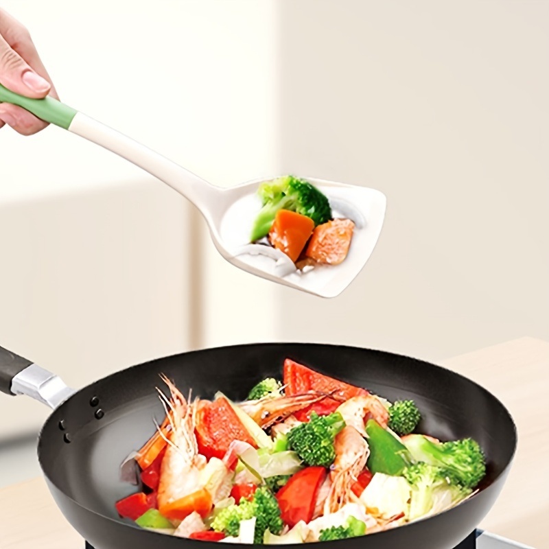 dropship 4pcs/5pcs/7pcs Food Grade Silicone Spatula Non-stick Pan Special Cooking Shovel; Kitchen Utensils Set; Household Soup Spoon Leak Spoon; Kitchen Tools
