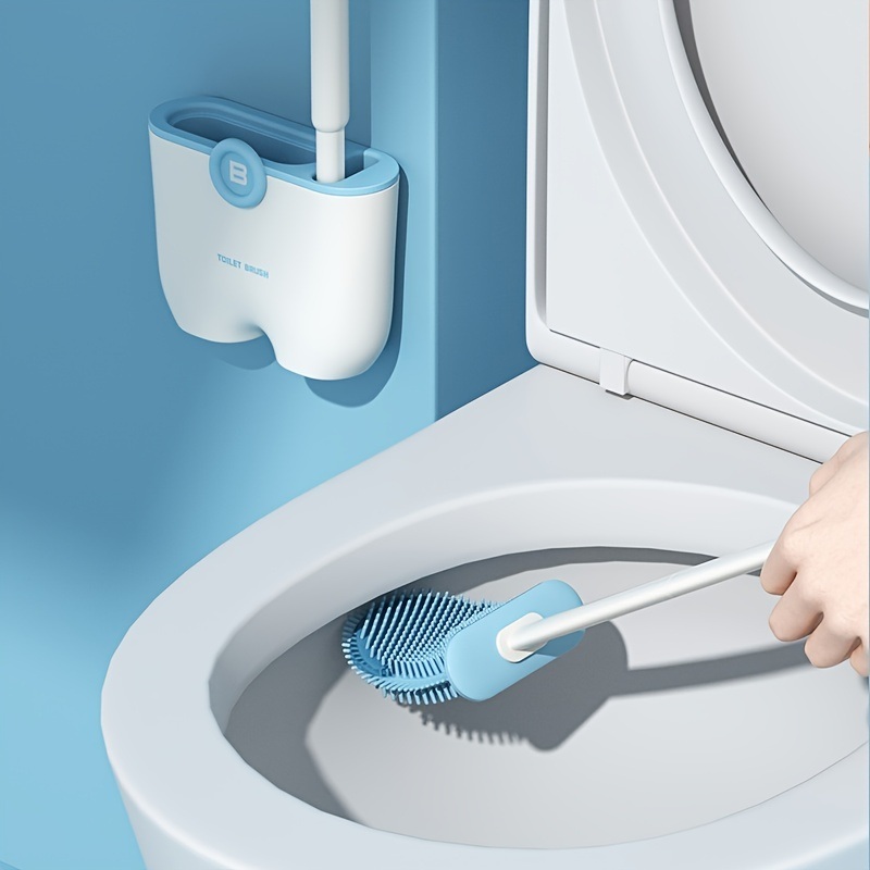 dropship 1pc Toilet Brush; Household No Dead Angle Cleaning Brush; Toilet Long Handle Detachable 14.96"x5.19"