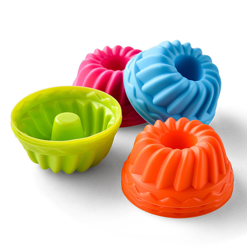 dropship 12pcs/Set; Silicone Baking Cups; Reusable Cupcake Liners; Home Cake Molds; Standard Size Muffin Liners; Baking Tools; Kitchen Gadgets